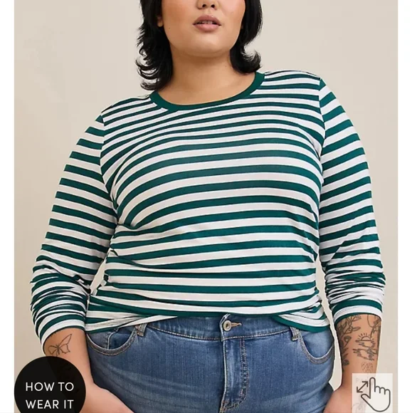 NWT Perfect Super Soft Crew Neck Long Sleeve Tee - Picture 3 of 4